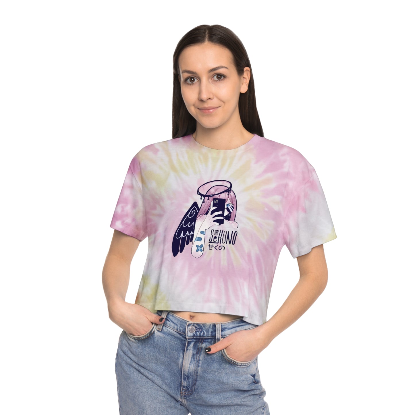 Fallen Angel Tie-Dye Crop Tee